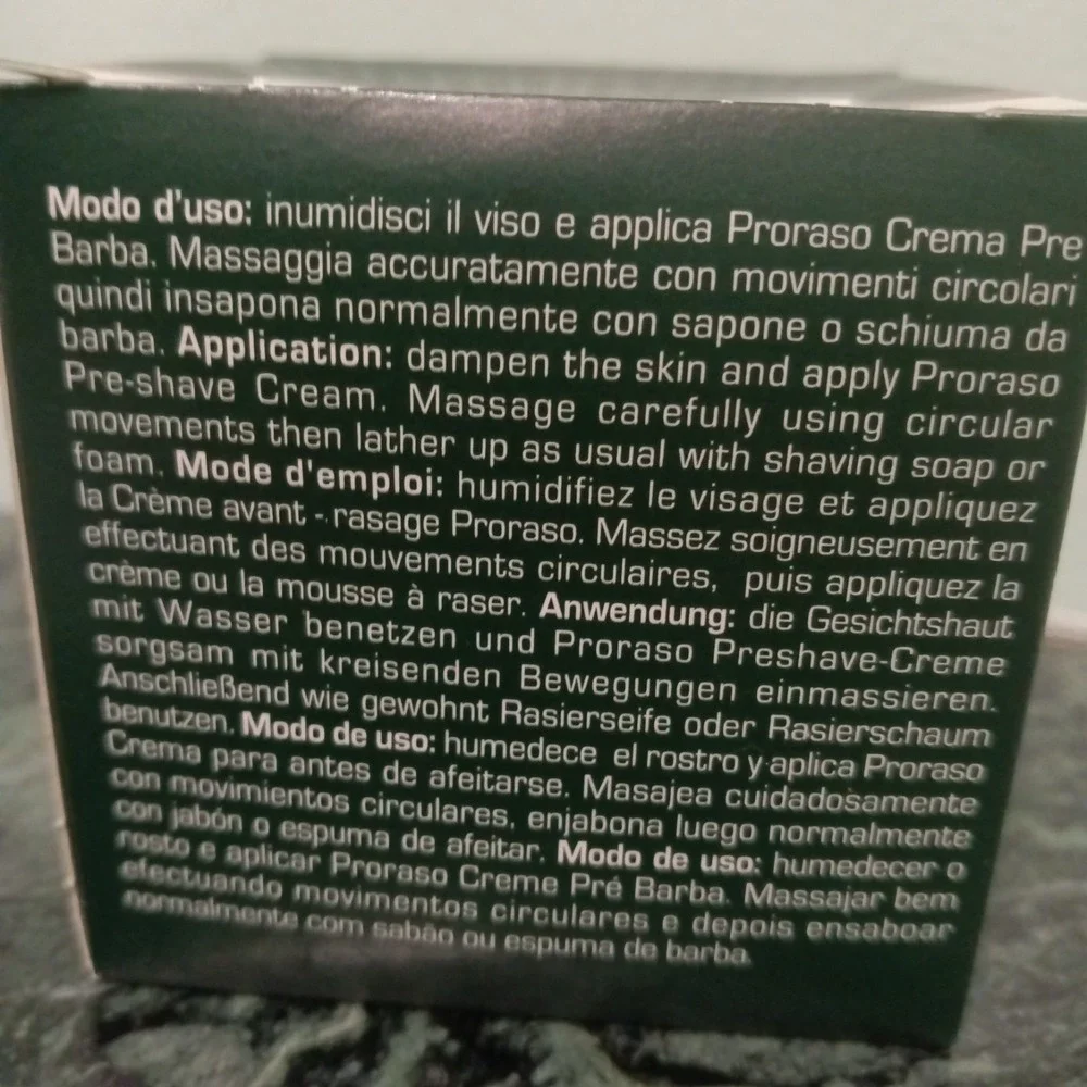 PRORASO Green - Pre Shave Cream - Eucalyptus and‎ Menthol for Men – 100ml 3.6 oz